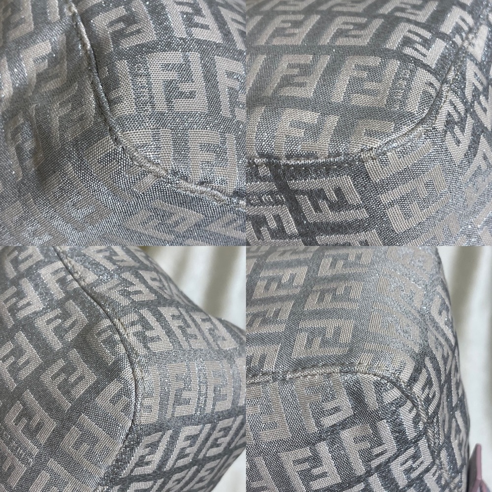 💕SOLD💕Fendi vintage zucchino monogram logo mama baguette rose gold shimmer - Picture 16 of 16